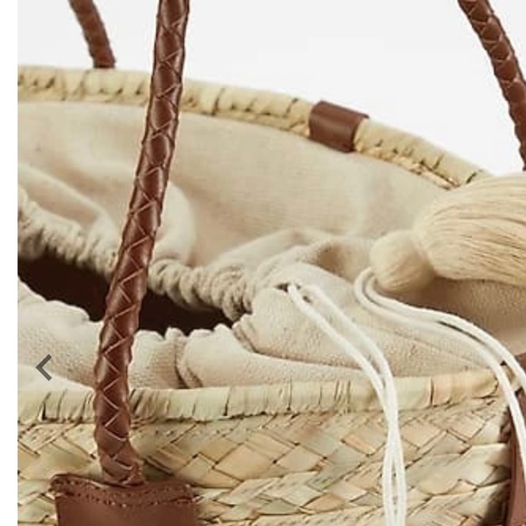 J.Jill leather trimmed drawstring basket tote - Picture 7 of 10